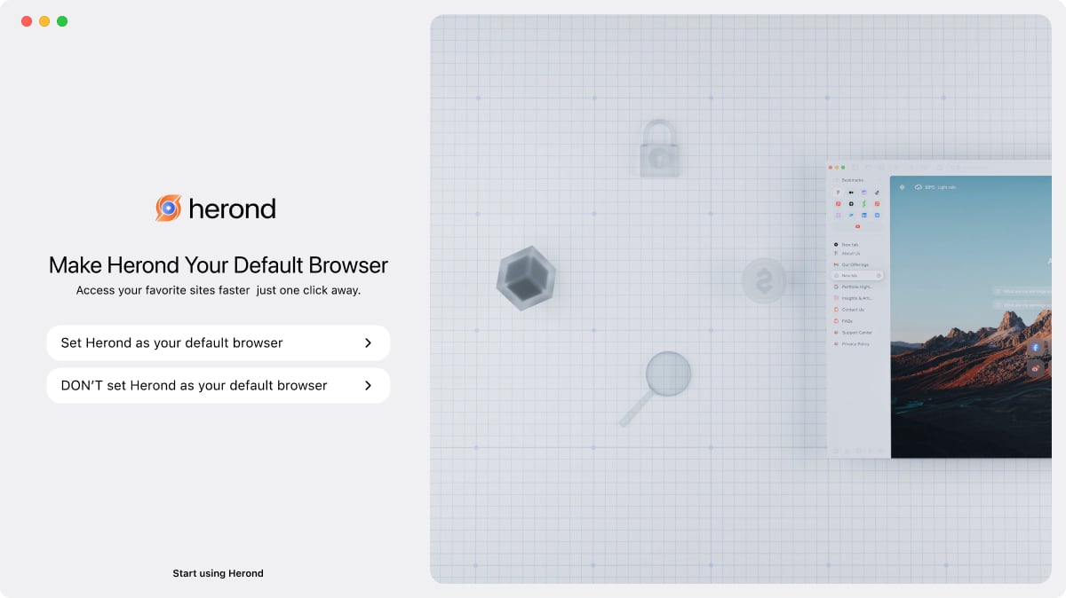 Make Herond Your Default Browser