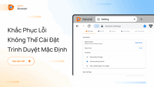 Khắc phục sự cố không thể cài đặt trình duyệt mặc định