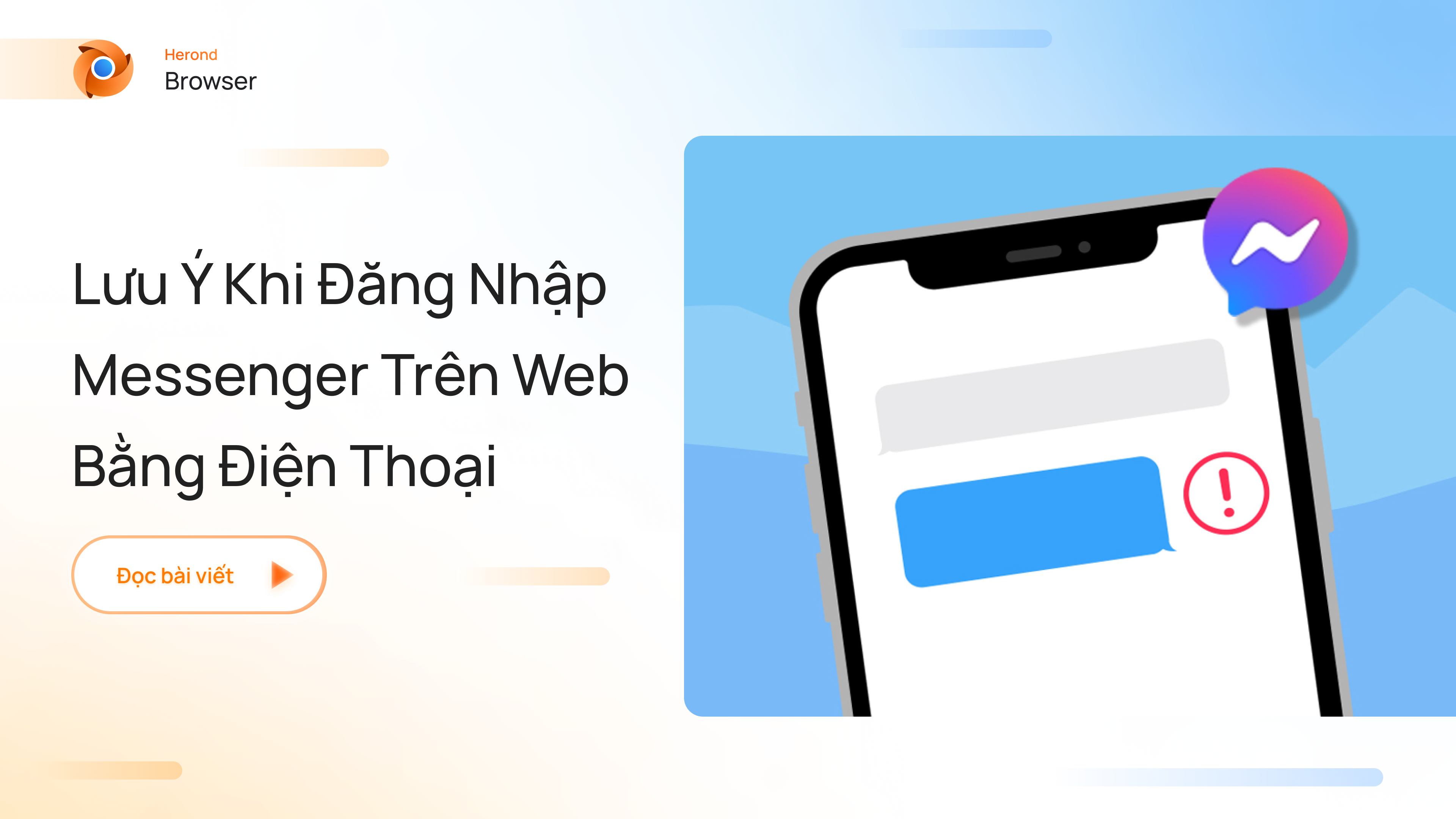 Lưu ý khi đăng nhập Messenger trên web bằng điện thoại