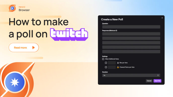 How to make a poll on twitch