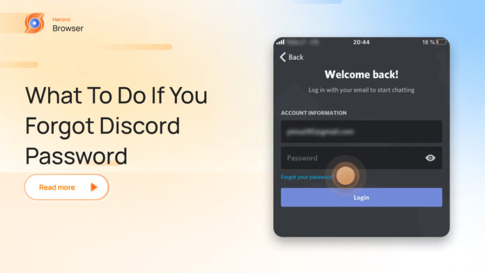 What to do if you forgot Discord password