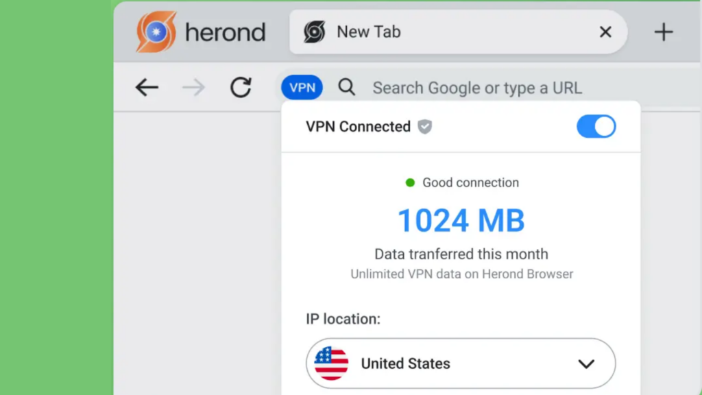 Herond browser with built in VPN