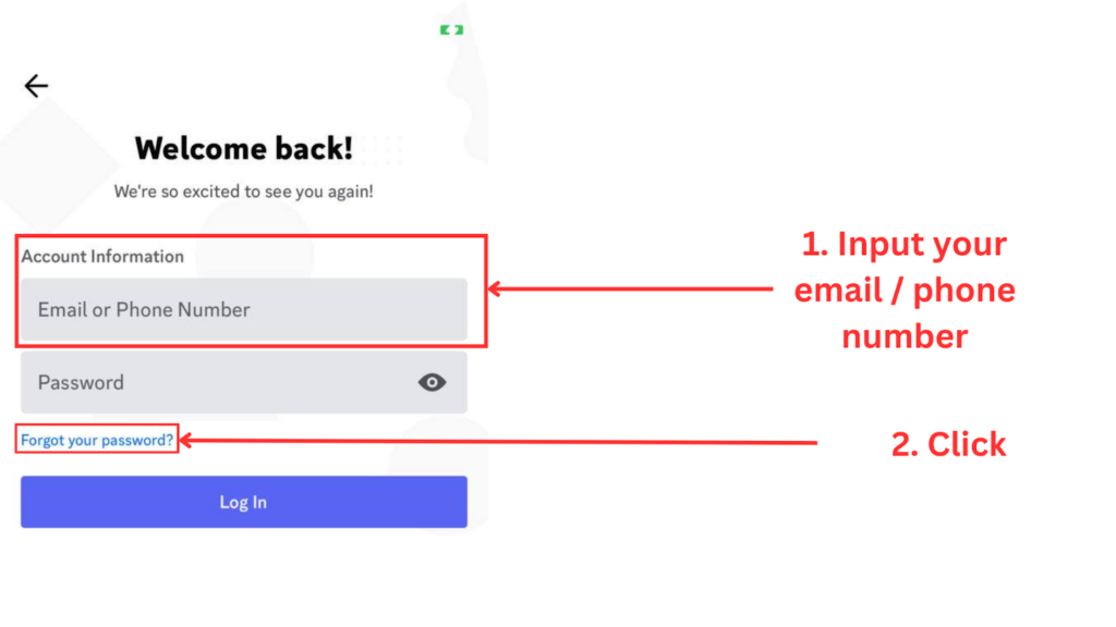 Method 2.1: Reset Discord Forgot Password on Desktop / Browsers 3