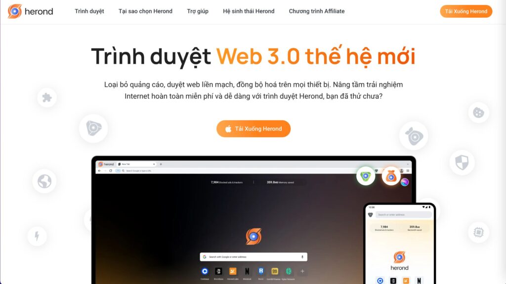 Hướng dẫn xem phim thuyết minh online an toàn không quảng cáo với trình duyệt Herond