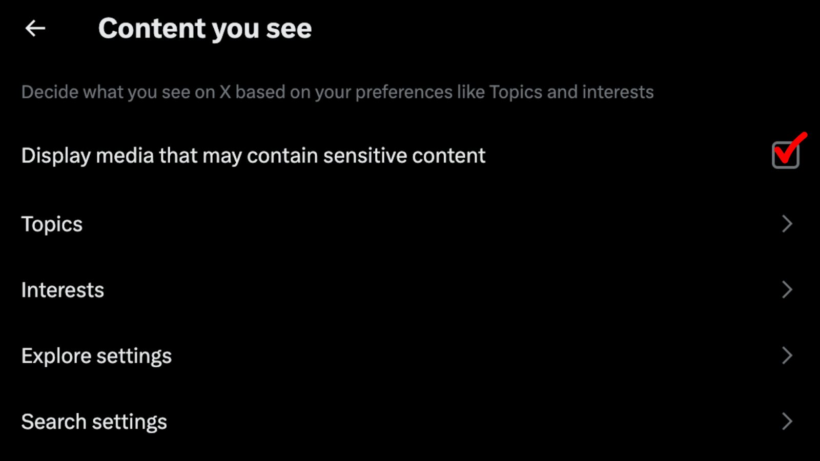 How to see sensitive content Twitter