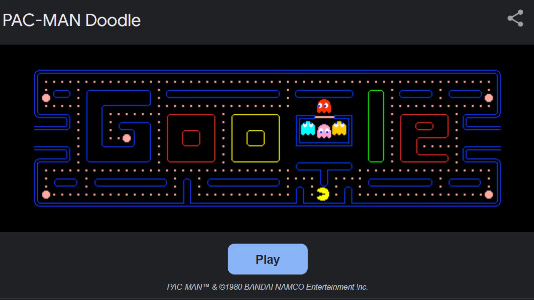 Top 10 trò chơi mini trên Google bạn không nên bỏ qua - Pac-man 