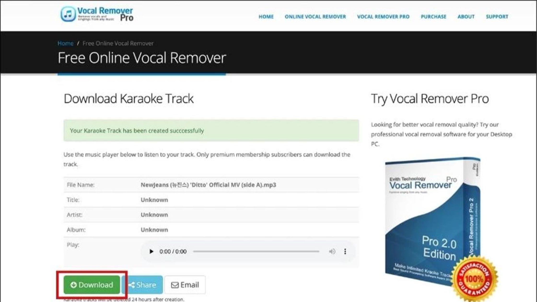 Tách Nhạc và Lời Bằng Vocal Remover Pro bước 3 