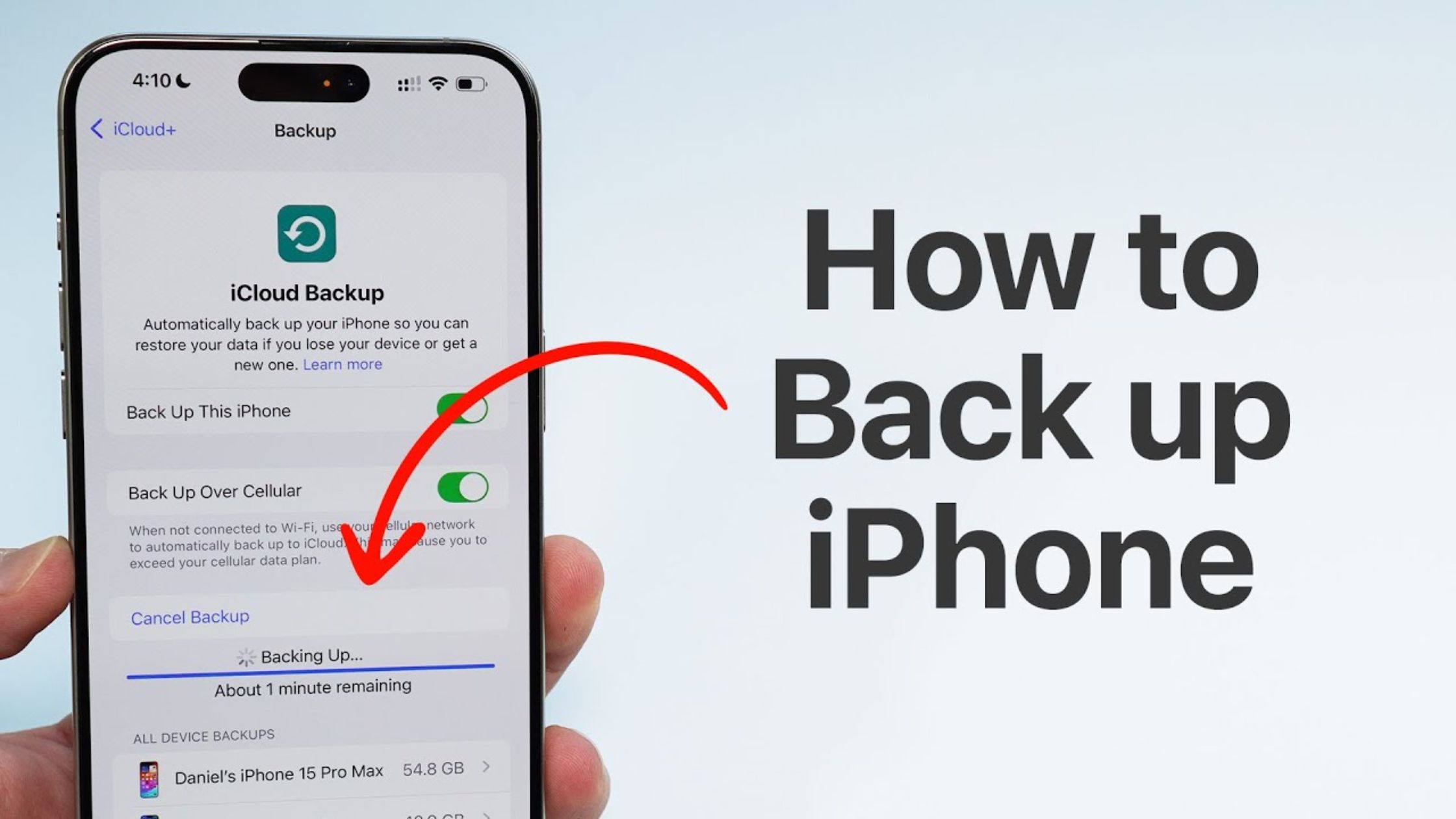 Backup Your iPhone Data with iCloud