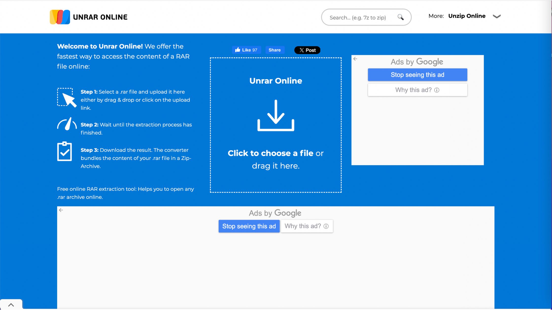 How to Extract Zip Files Online With Unrar.online 