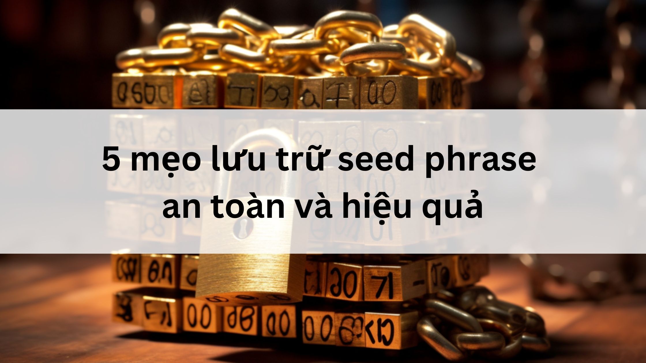 Cách lưu trữ seed phrase là gì? 