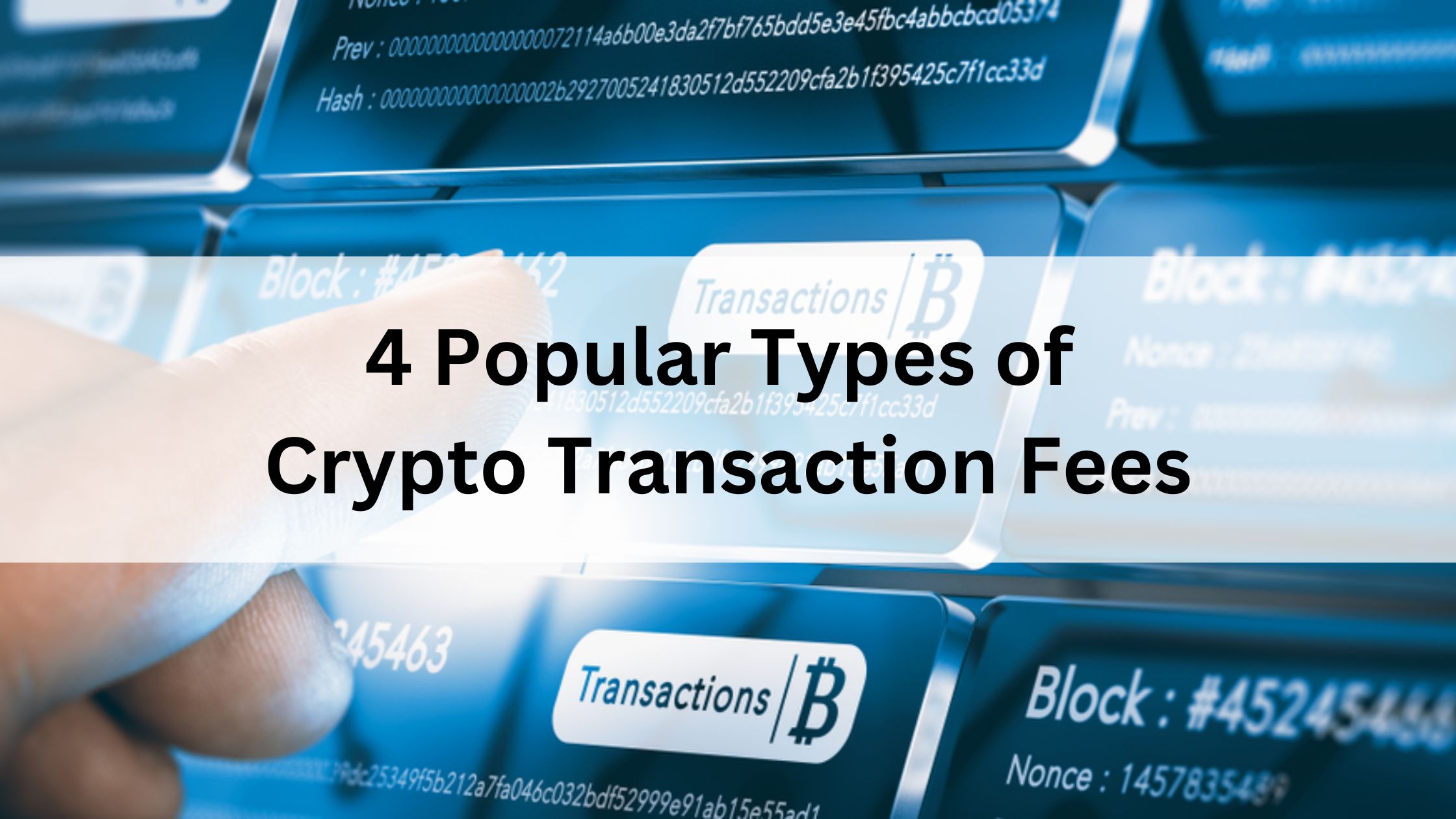 4 Popular Types of Crypto Transaction Fees 