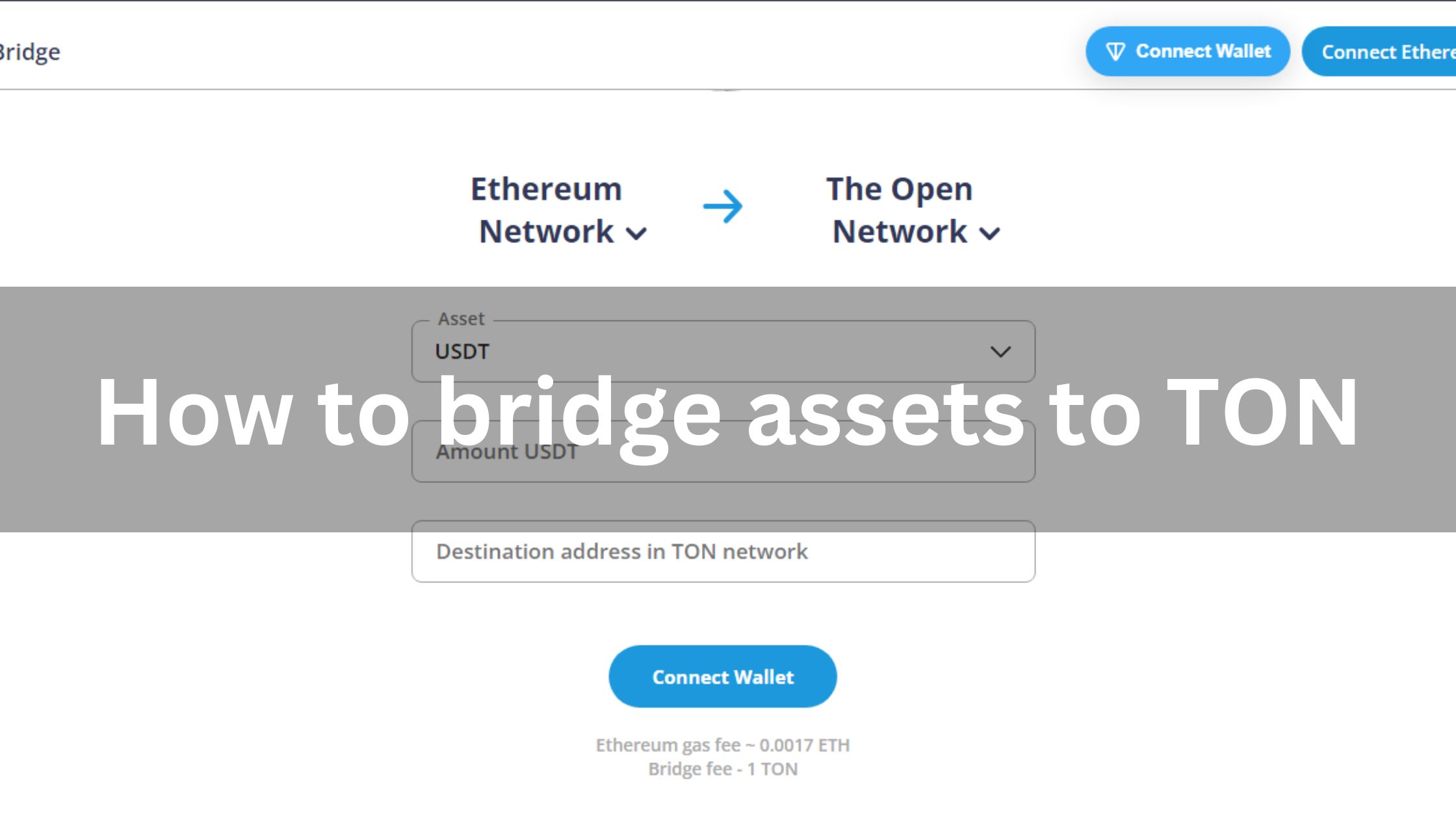 Bridging Assets to TON: A Step-by-Step Guide to Getting Started 