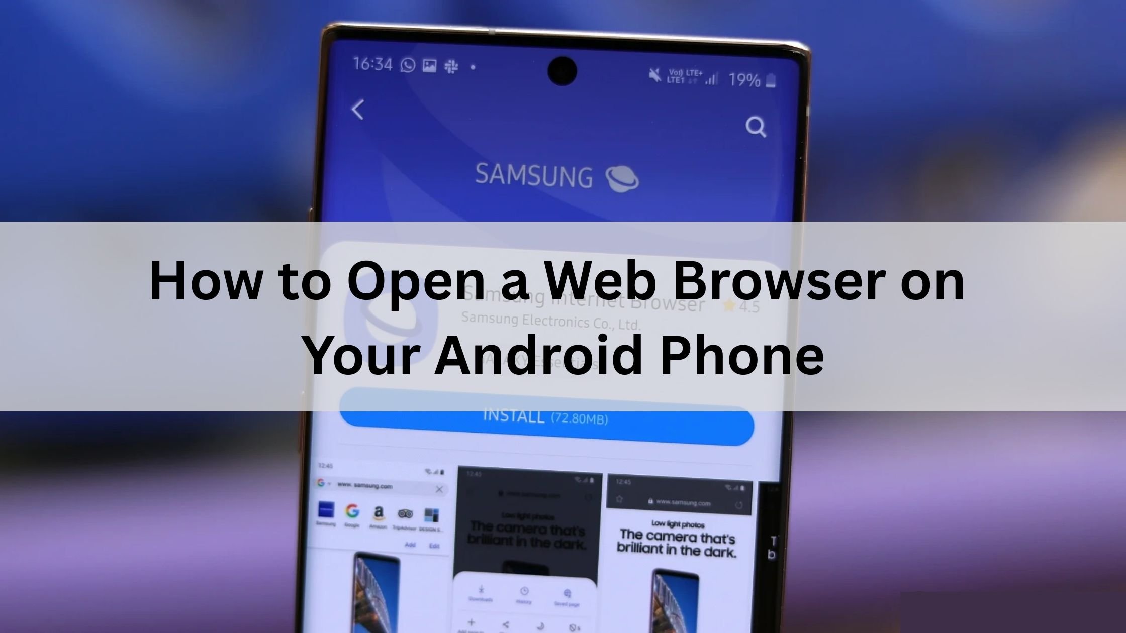 How to Open a Web Browser on Your Android Phone
