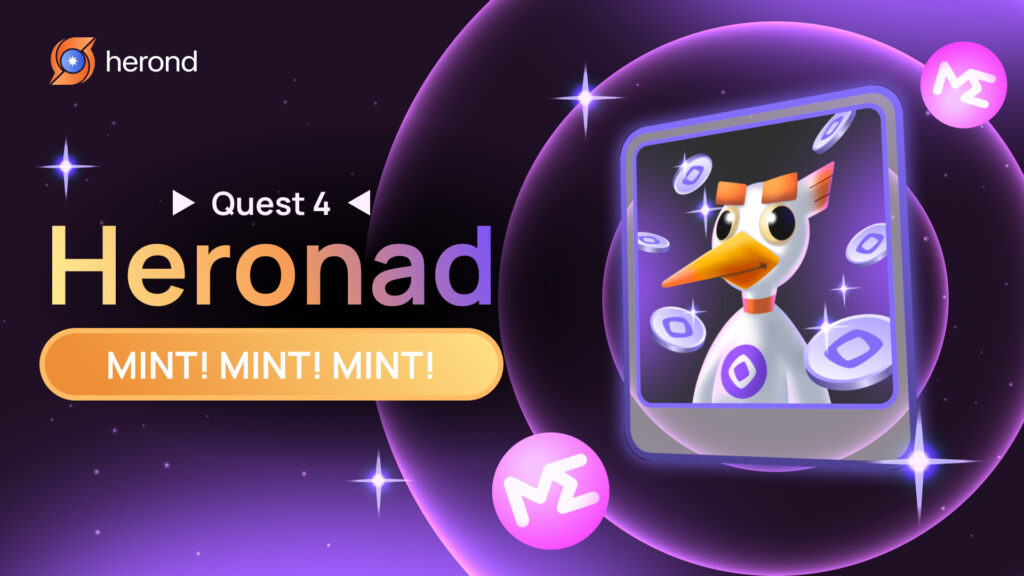 Quest 4 asks you to snag your very own Heronad NFT