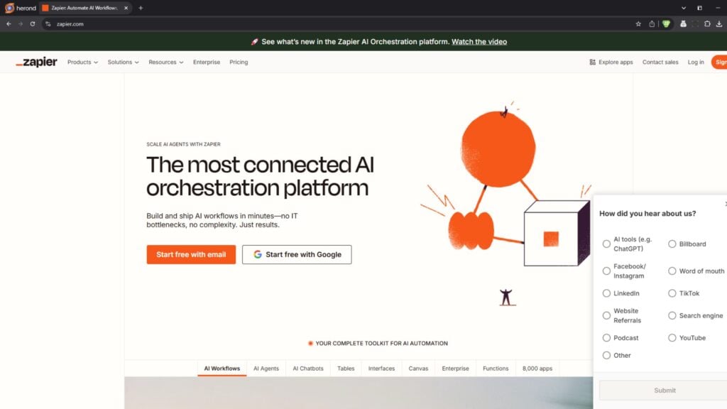 Thiết lập Zapier để tự động hóa email tiếp thị