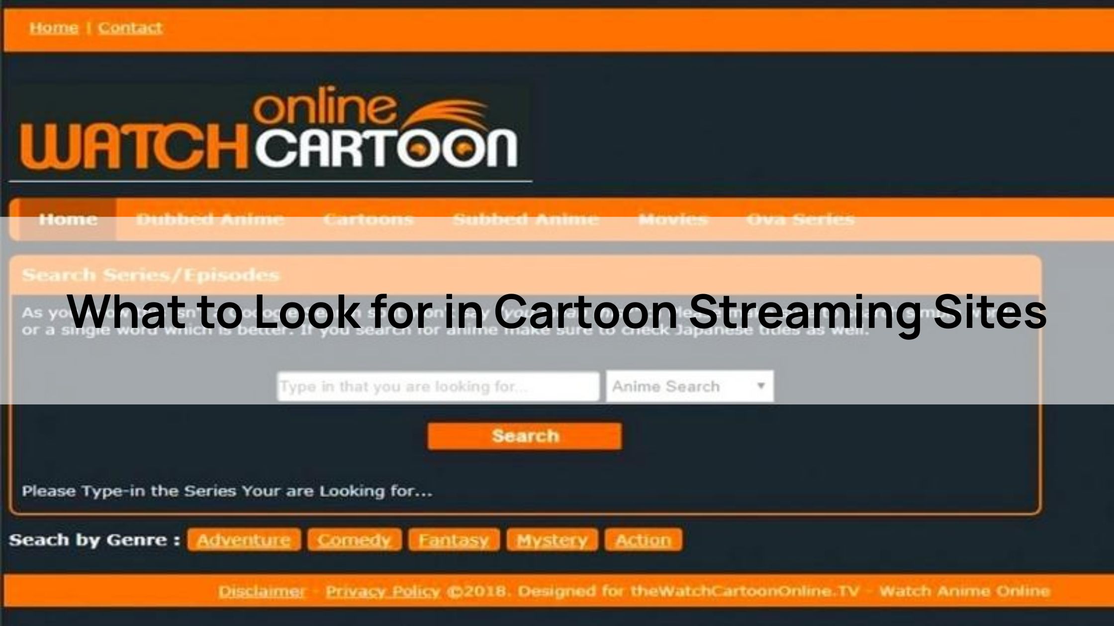 What to Look for in Watch Cartoons Online Streaming Sites
