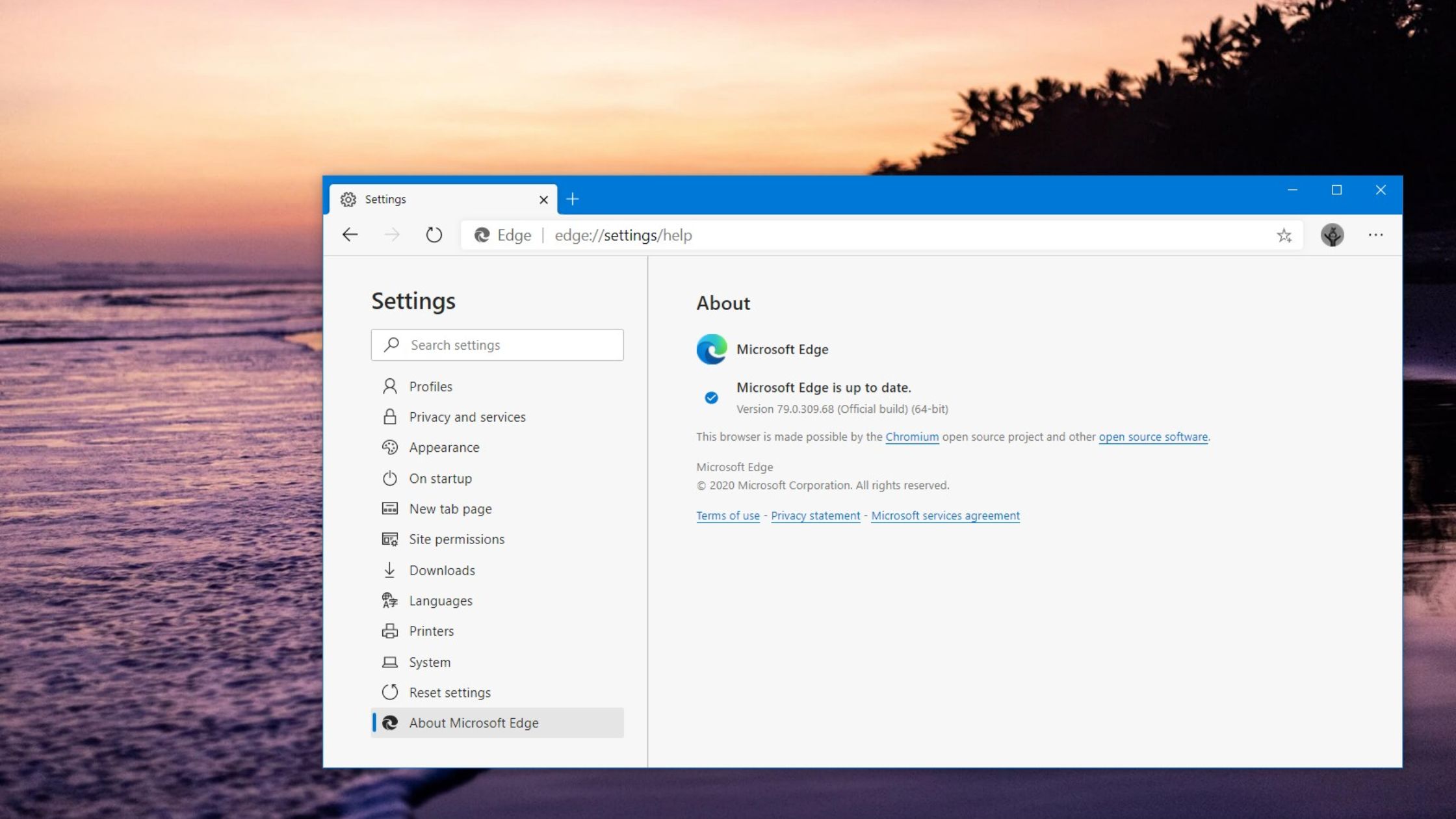 To update browser - Microsoft Edge