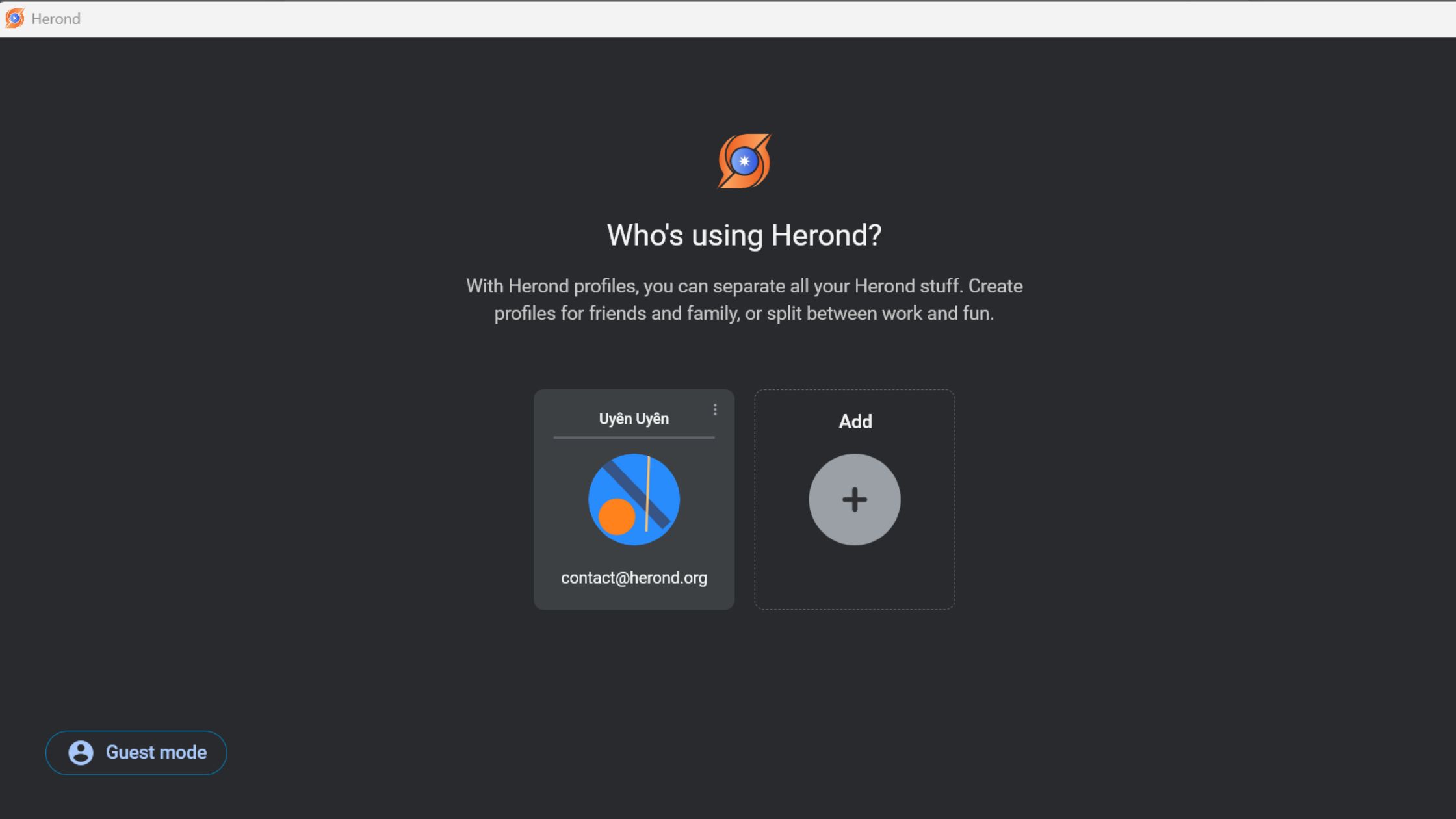 How to Add a New Profile to Herond Browser
