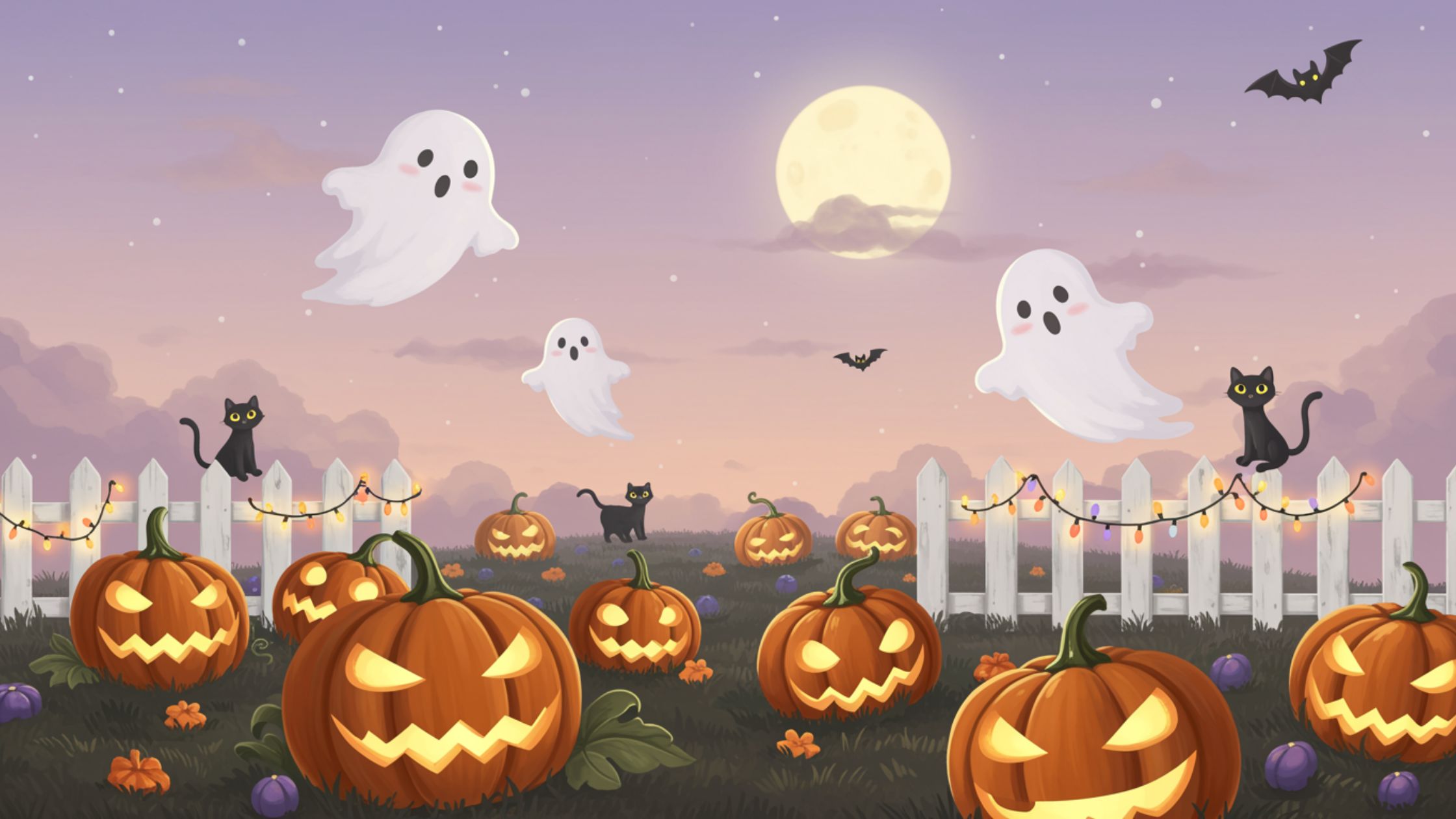 A. Cute Halloween Wallpaper on Mobile (Vertical Focus)