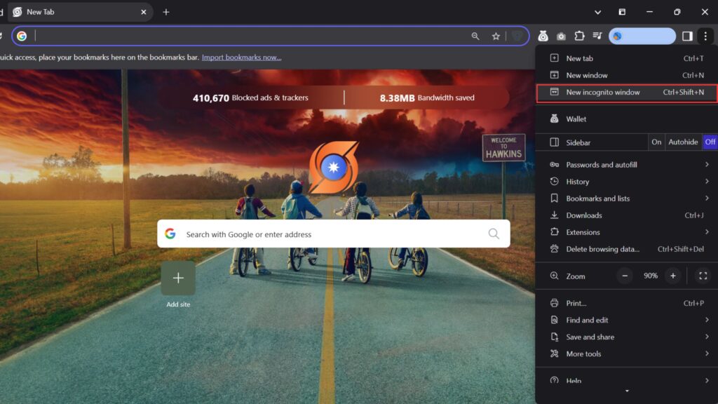 Cách Sử Dụng Chế Độ Ẩn Danh (Incognito Mode) trong Herond Browser