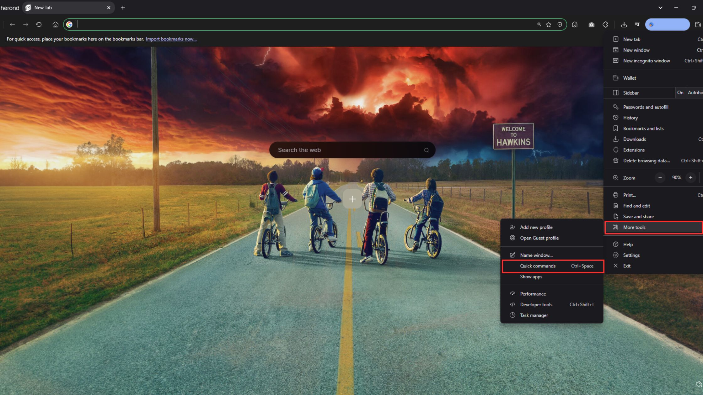 Step 2: Click the three-line menu button in the top right corner, select More Tools & Quick Command