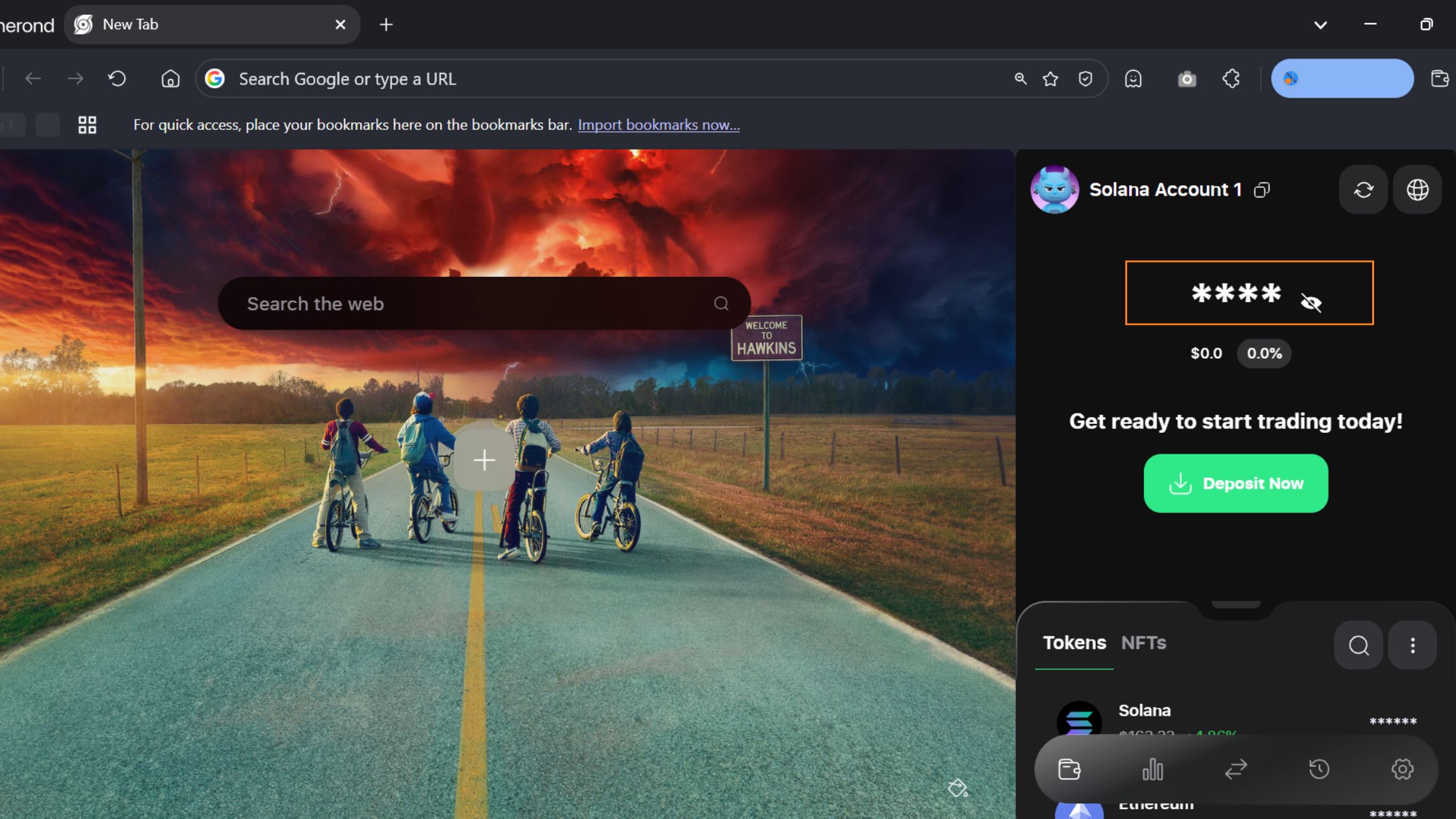 Step 3:Toggle On/Off the feature (by tapping the eye icon or the balance display itself).