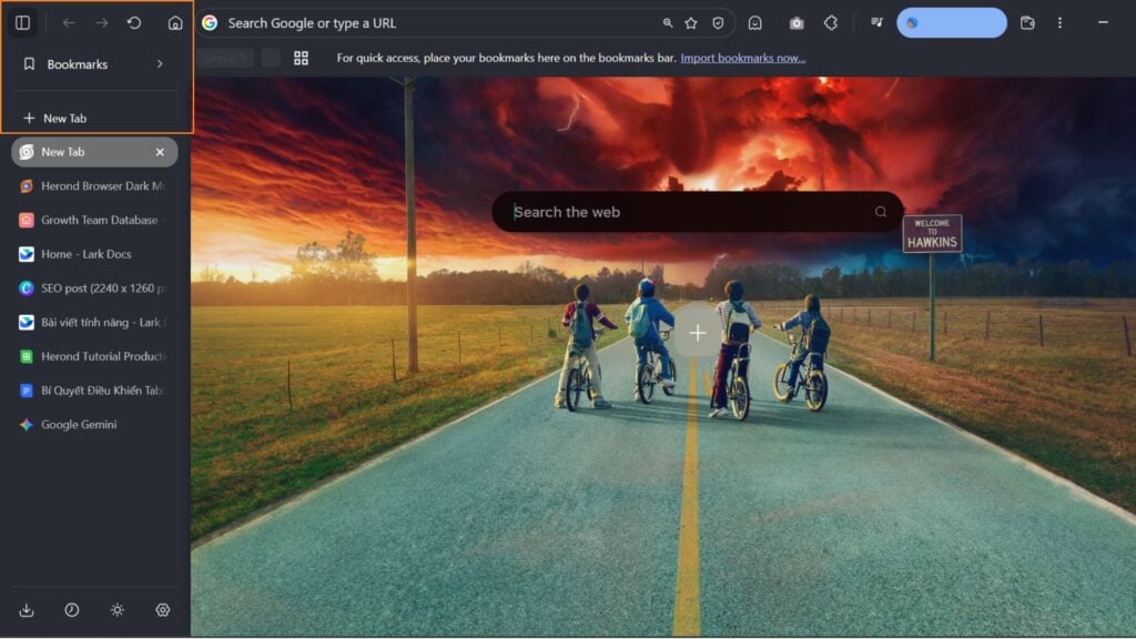 Step 3: Click the button on the top left to quickly collapse and expand your tab groups.