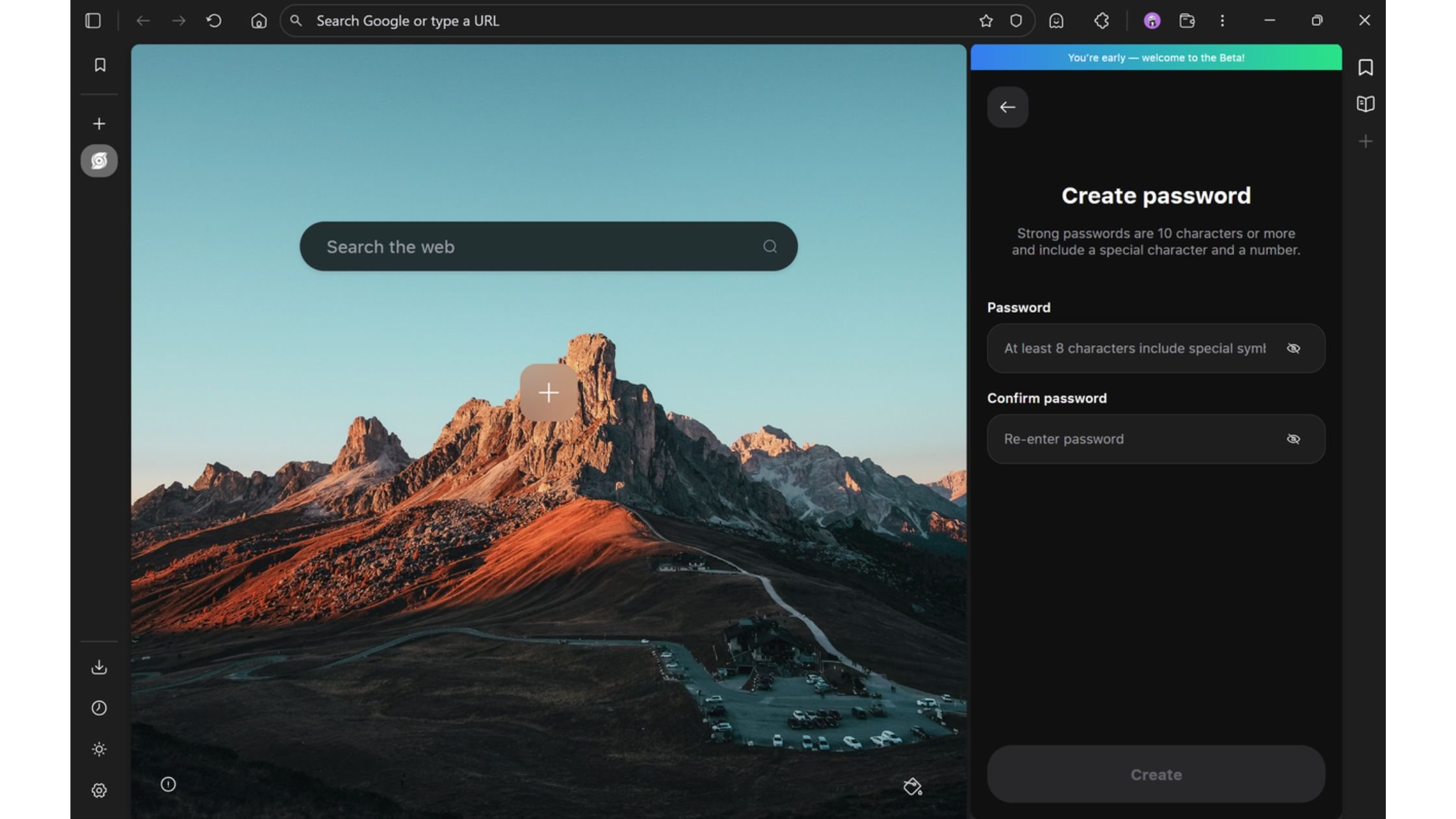 Bước 3: Tạo mật khẩu cá nhân của bạn, tối thiểu 8 ký tự, bao gồm ít nhất 1 ký tự đặc biệt và 1 số.