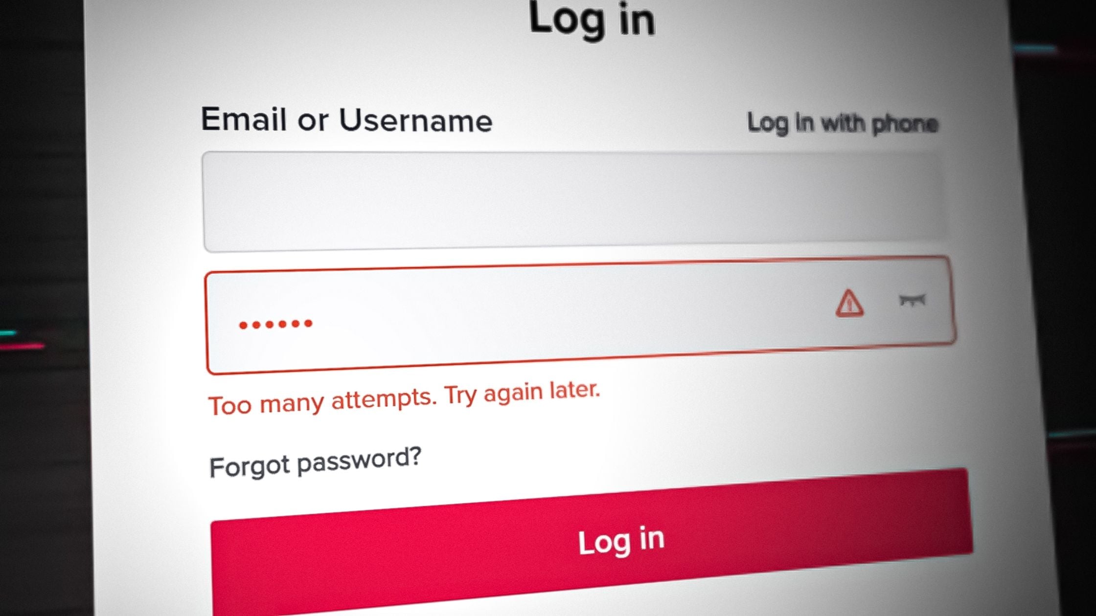 Failure to Log In via TikTok/Google/Facebook