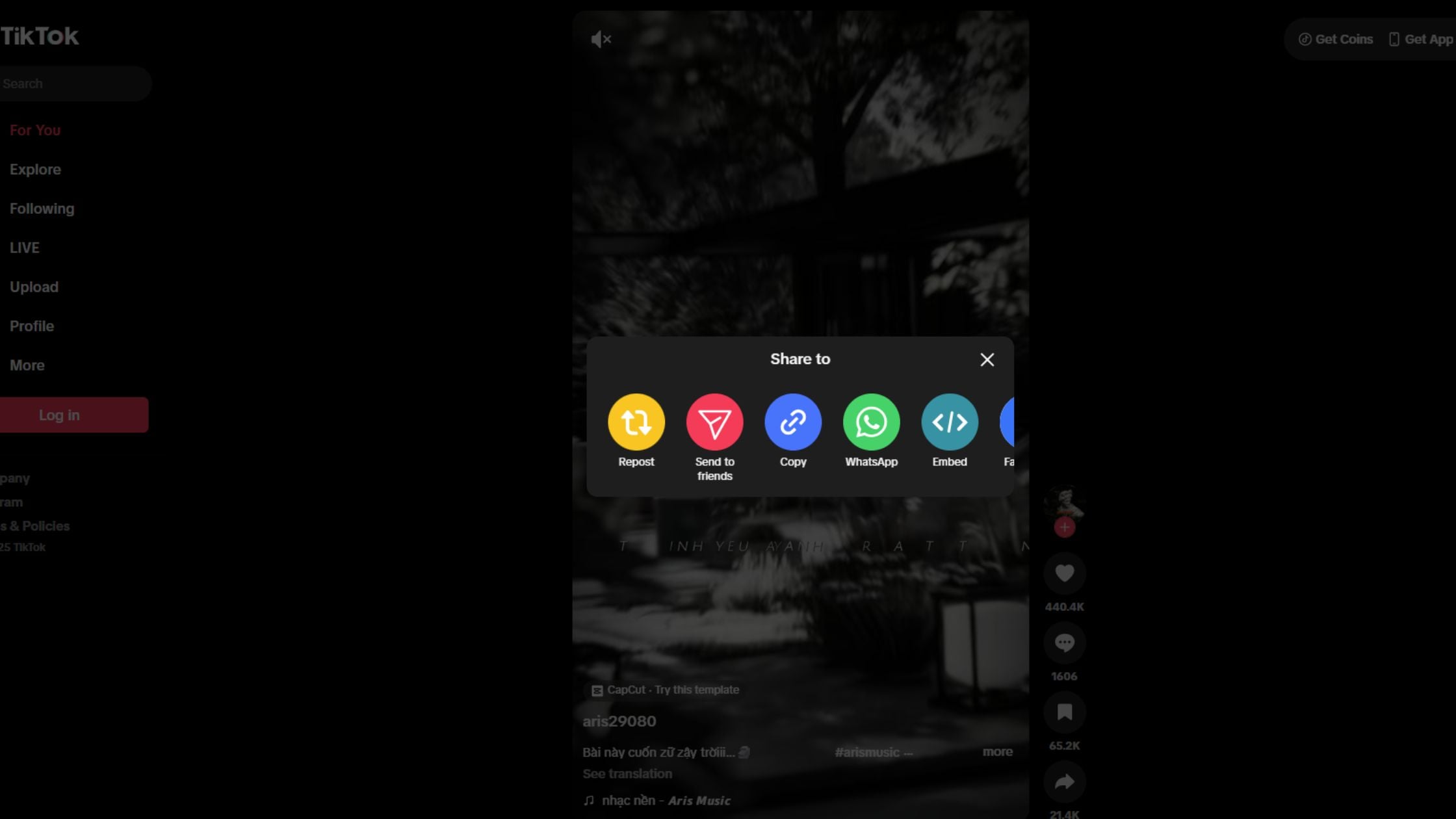 Step 1: Copy the TikTok Video Link