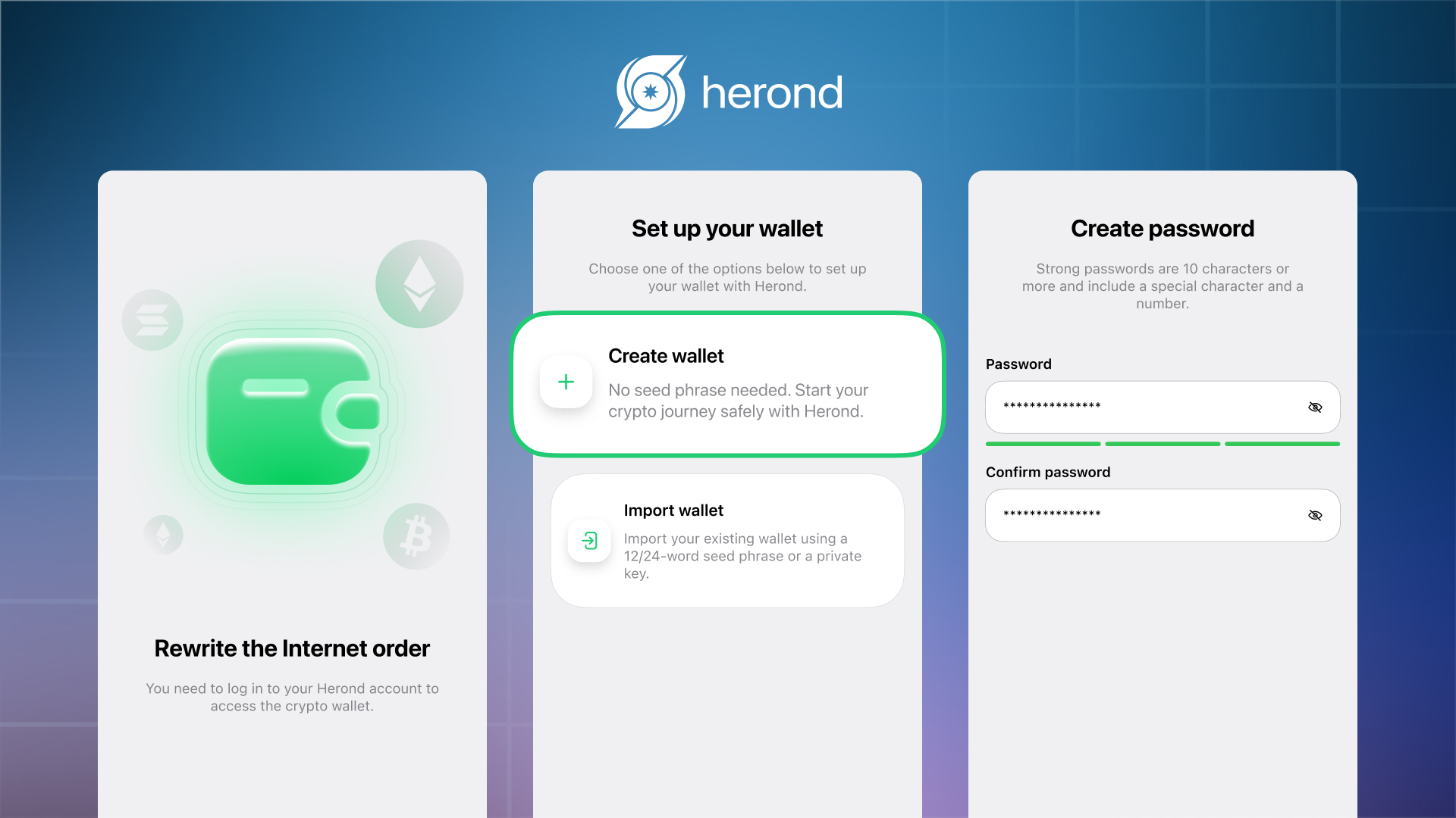 How to Create a Herond Keyless Wallet in 4 Simple Steps