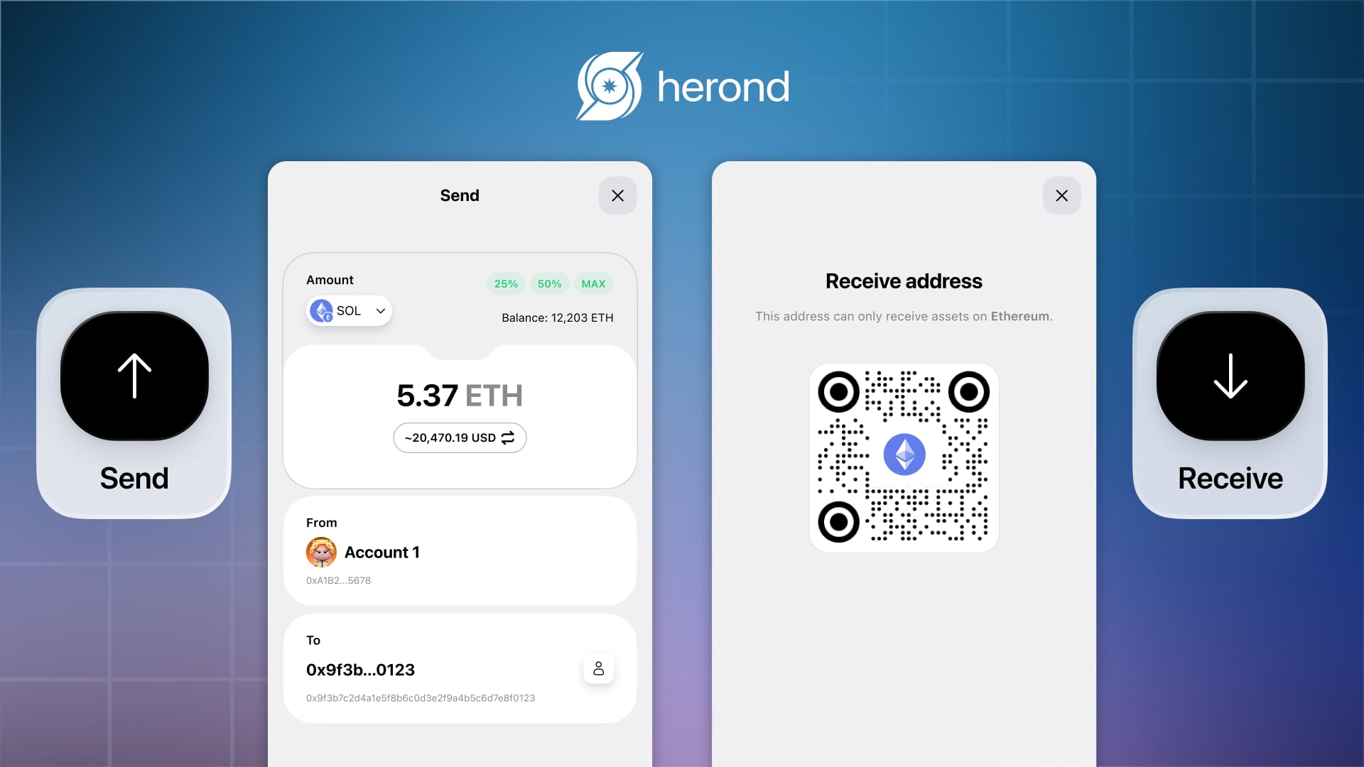 Làm Chủ Thao Tác Gửi và Nhận Crypto Với Ví Keyless Herond