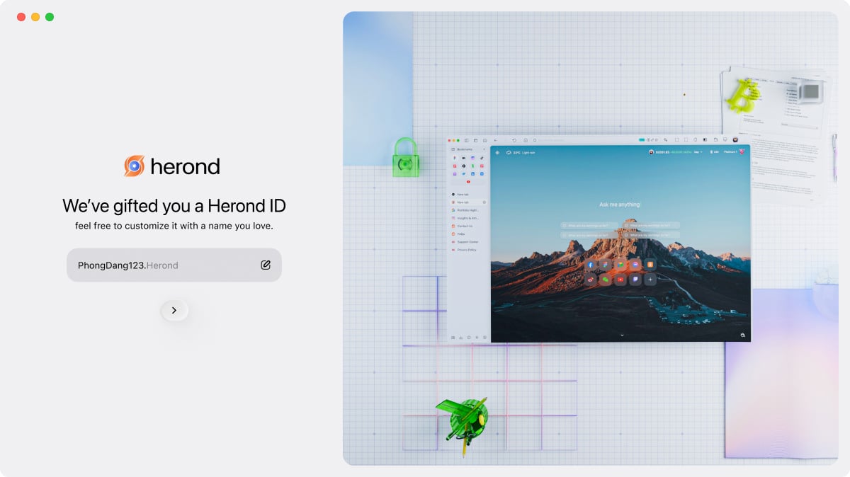 Bước 5: Herond ID