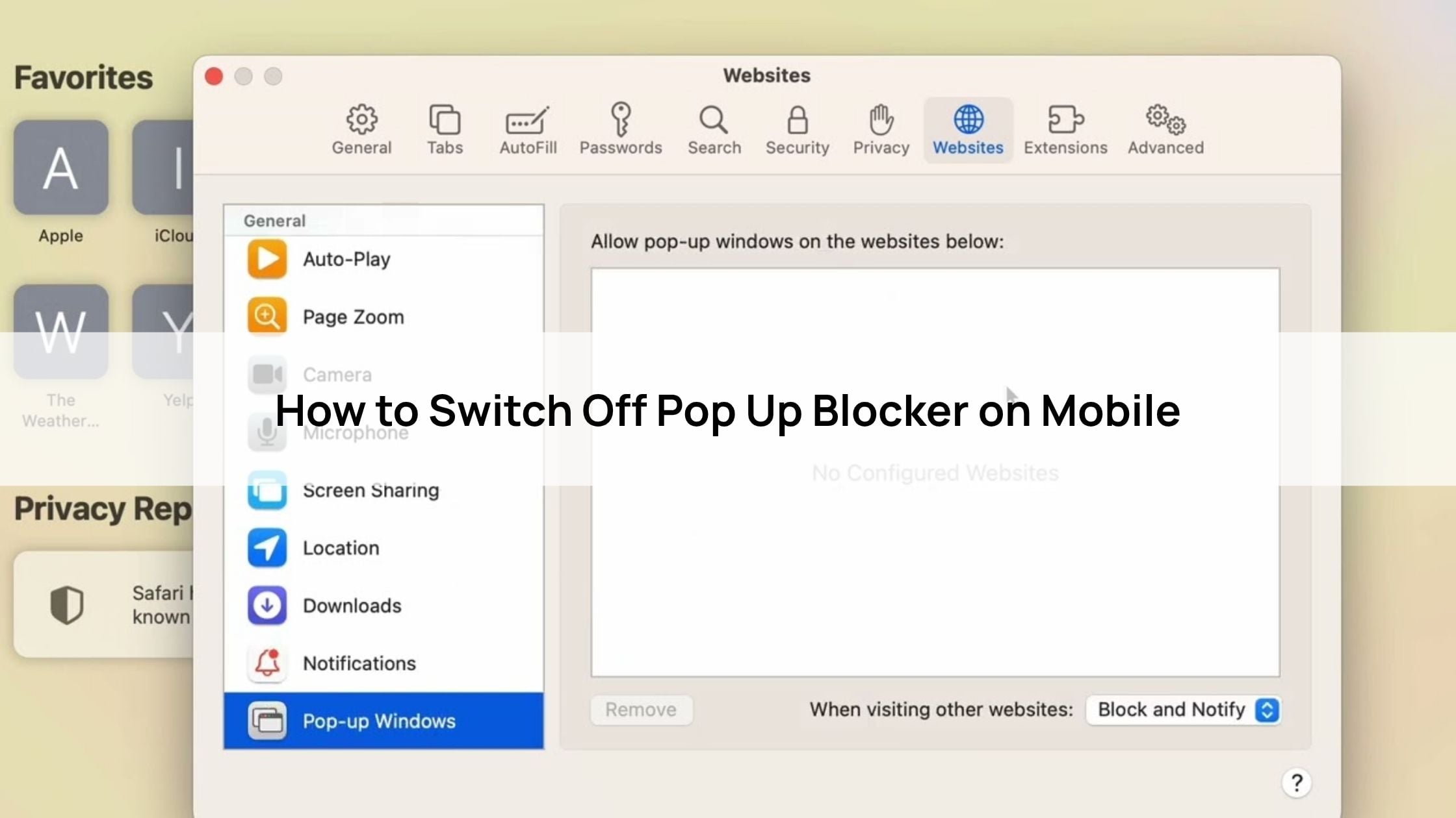 How to Switch Off Pop Up Blocker on Mobile