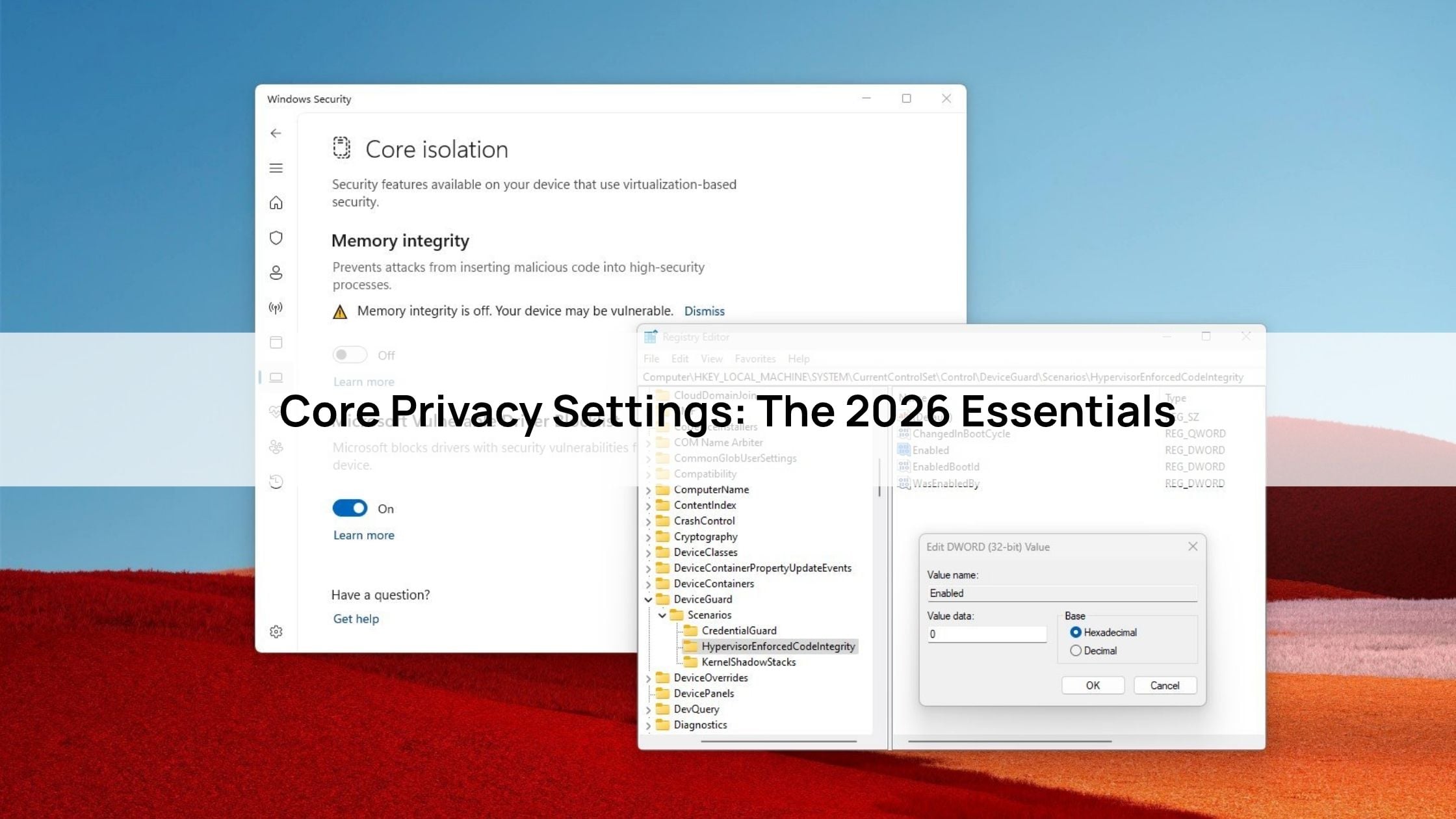 Core Privacy Settings: The 2026 Essentials